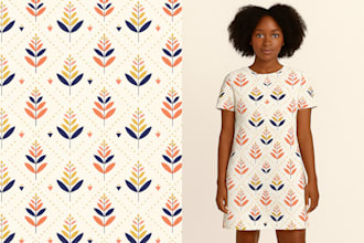 seamless pattern design for fabric, branding