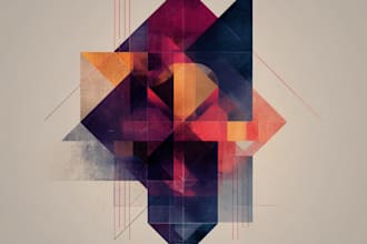 create abstract geometric digital art