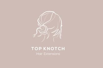 design beautiful hair extensions logo