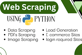 data scraping , web scraping ,and web automation  using python
