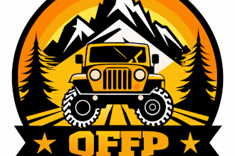 do custom professional vintage off road jeep logo