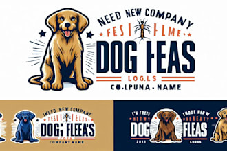 design creative dog fleas logo in very short time