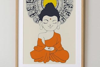 draw beautiful mandala illustration