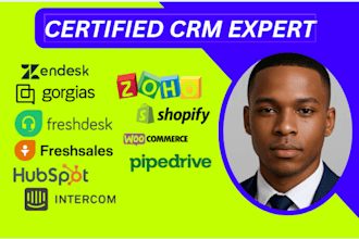 setup zendesk gorgias CRM intercom pipedrive hubspot CRM freshsales shopify CRM