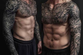 professionally design your sleeve tattoo , chest tattoo