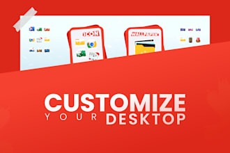 customize your desktop such as custom wallpaper and custom software icon