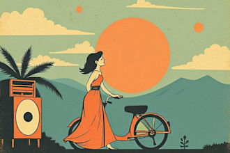 draw vintage and retro illustration style