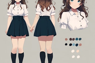 draw or design your oc or fanart anime