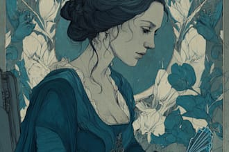 draw custom tarot card illustration with dark art style