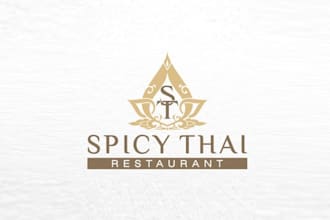 design unique spicy thai restaurant logo