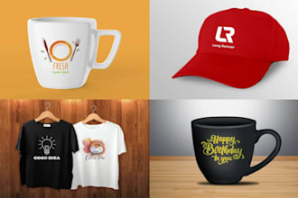 design mug , cap and tshirts