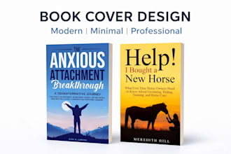 design a modern book cover or an ebook cover