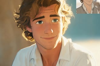 turn your photo into disney cartoon style portrait