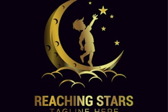 design modern retro vintage classic business moon logo