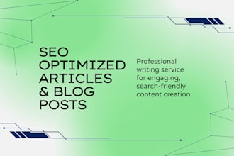 write SEO optimized articles for small businesses and blogs