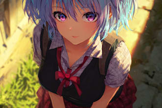 draw anime or manga character illustration
