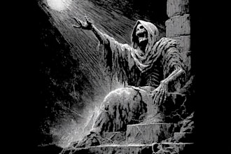 create amazing vintage horror comics artwork illustration