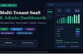 build a multi tenant saas platform or admin dashboard using mern and next js