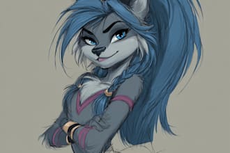 make a anthro, fursona, furry art and furry character