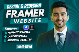 develop framer website, design framer landing page, figma to framer developer
