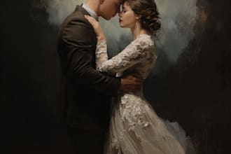 create couple and wedding portrait