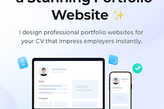 create job winning portfolio websites for cvs and resumes