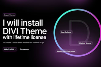 install divi theme with lifetime updates