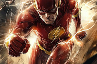 do comic book illustration, marvel comic superhero