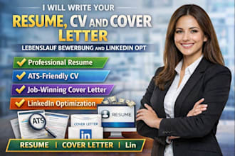 write your resume, CV and cover letter, lebenslauf bewerbung and linkedin opt