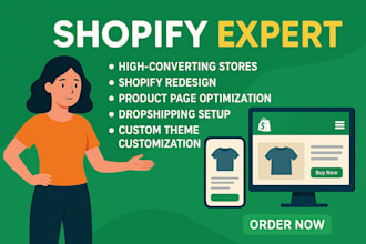 set up shopify store and redesign shopify website