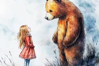 watercolor children storybook illustration