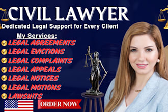 be your civil litigation lawyer for defamation, motions, lawsuit, complaints
