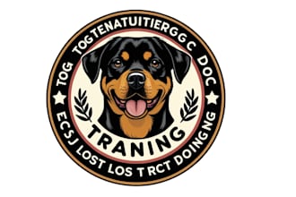 design high quality dog training vintage logo