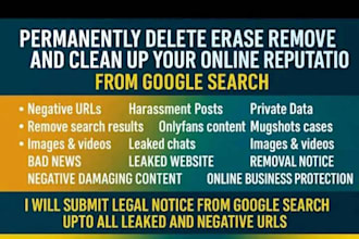 permanently remove mugshots article false news delete negative links on google