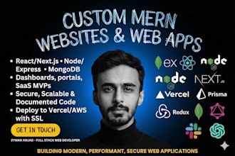 build ai saas website software frontend backend developer