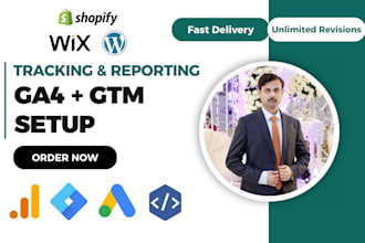 configure google analytics 4, GTM, and ecom tracking for reporting