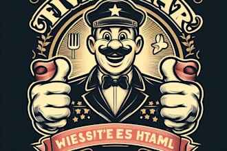 design high quality five star hotel mascot logo with t shirt design