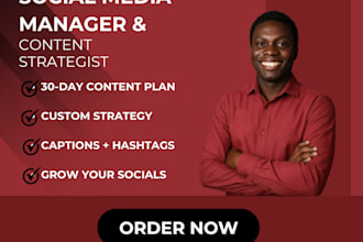 create a 30 day social media content strategy and posting calendar