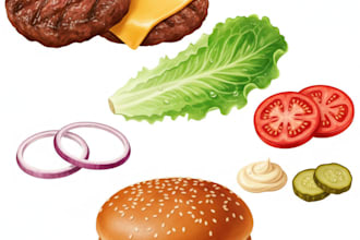 create professional food and drink illustrations