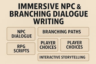 write immersive npc and branching dialogue to keep players engaged in your game