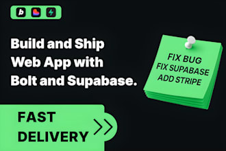 build web app with lovable, bolt, base44 supabase, stripe, make