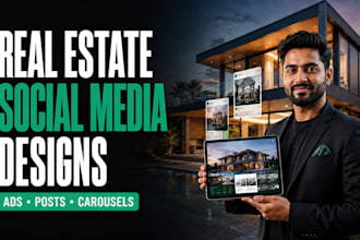 design professional real estate social media posts