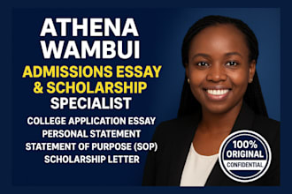 edit college application essay, scholarship letter, and motivation statement
