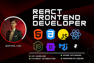 develop responsive react and redux frontend with modern UI and API handling