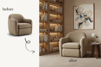 design realistic ai lifestyle images for furniture and home decor