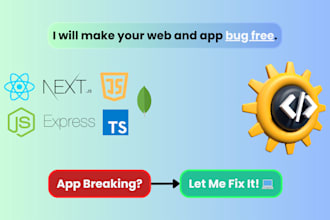 fix react js and next js bugs for your website bug fix need