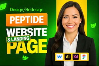design a research peptide ecommerce website or online store