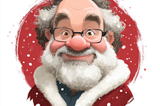 draw christmas cartoon caricature