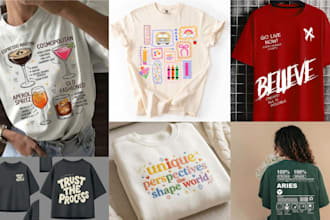 design a feminine bohemian aesthetic t shirt design