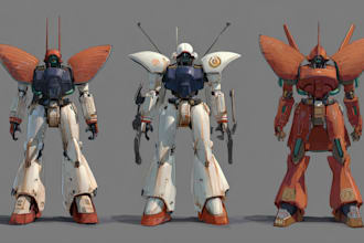 illustrate anime mechanical mecha